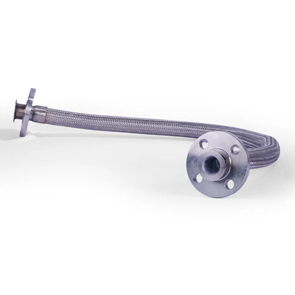 SS BRAIDED HOSE PIPE 1" RF FLANGED ON BOTH ENDS (LENGTH 1M)