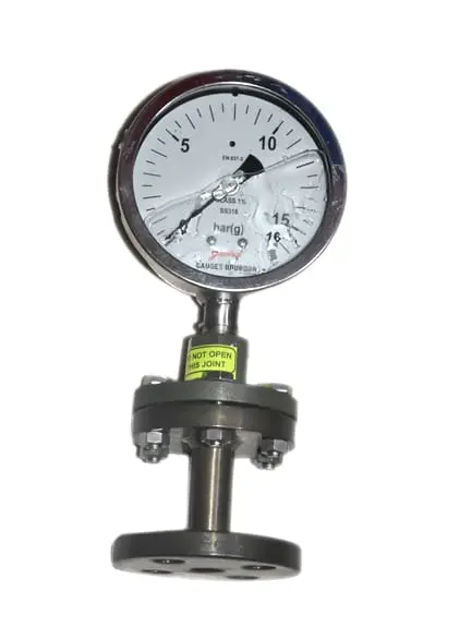 BOURDON SENSING PRESSURE GUAGE (-1 to 9 KG/CM2 RANGE) - 4"(100MM)