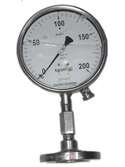 BOURDON SENSING PRESSURE GUAGE (0 to 10 KG/CM2 RANGE) - 6"(150MM)
