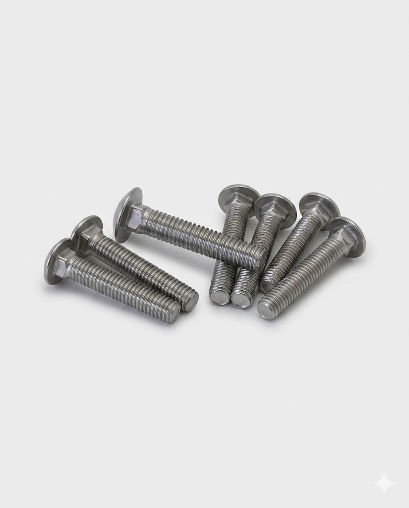 Round Head Square Neck Bolt, 5/16"-18 x 2-1/2" (Steel)