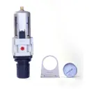 AIR FILTER REGULATOR WITH PRESSURE GAUGE - AFT PORT SIZE 1/2" 